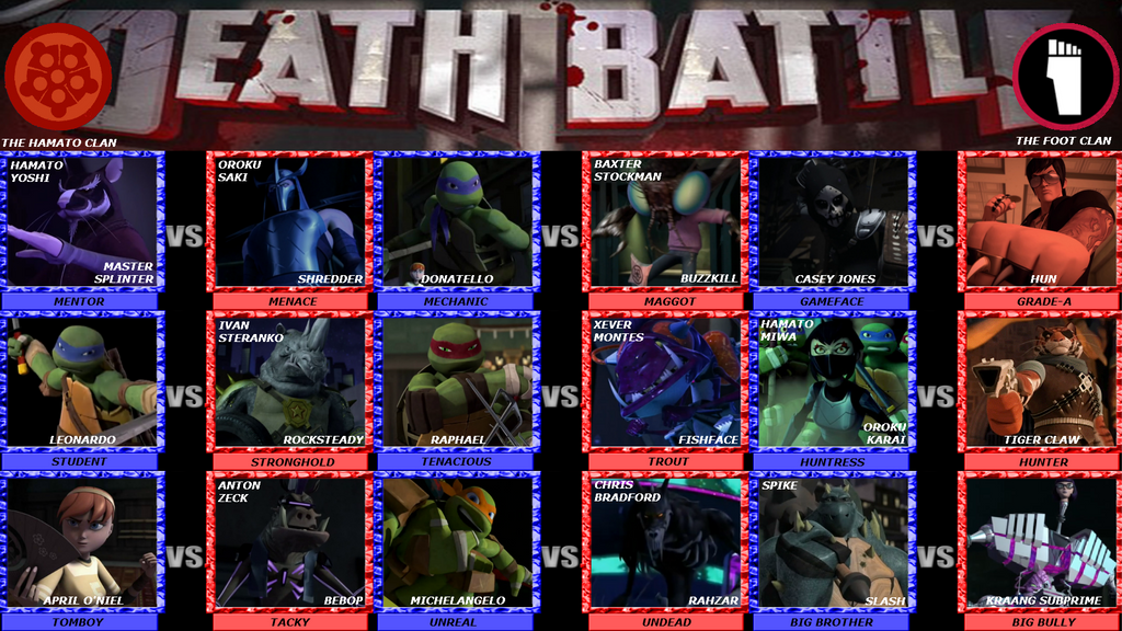 TMNT 2012 ~ Hamato Clan VS Foot Clan Death Battle by 4xEyes1987 on ...