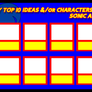 Top 10 Ideas and/or Chars. for Sonic Adventure 3