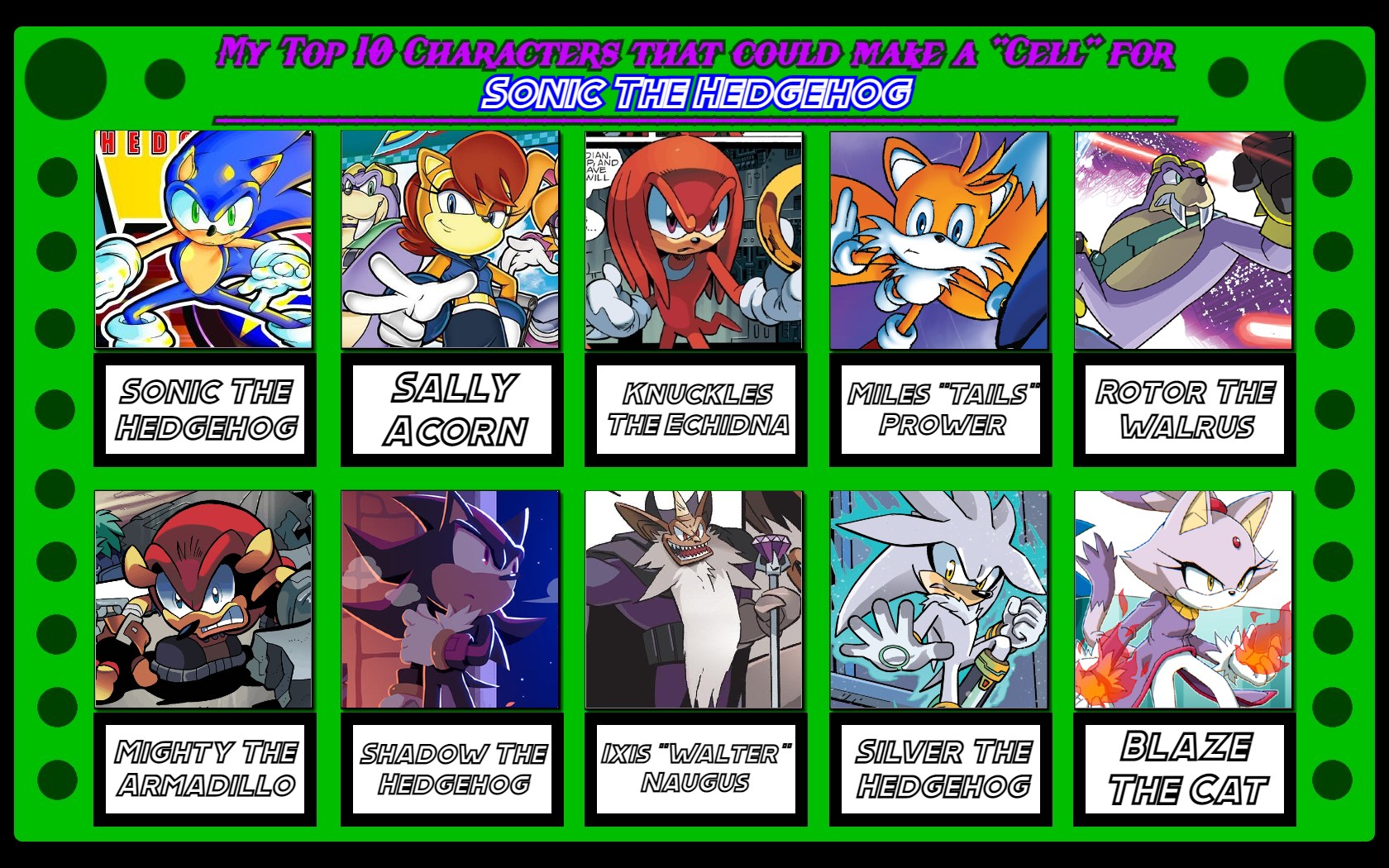 My Top 10 Favorite Sonic Characters List by mbf1000 on DeviantArt