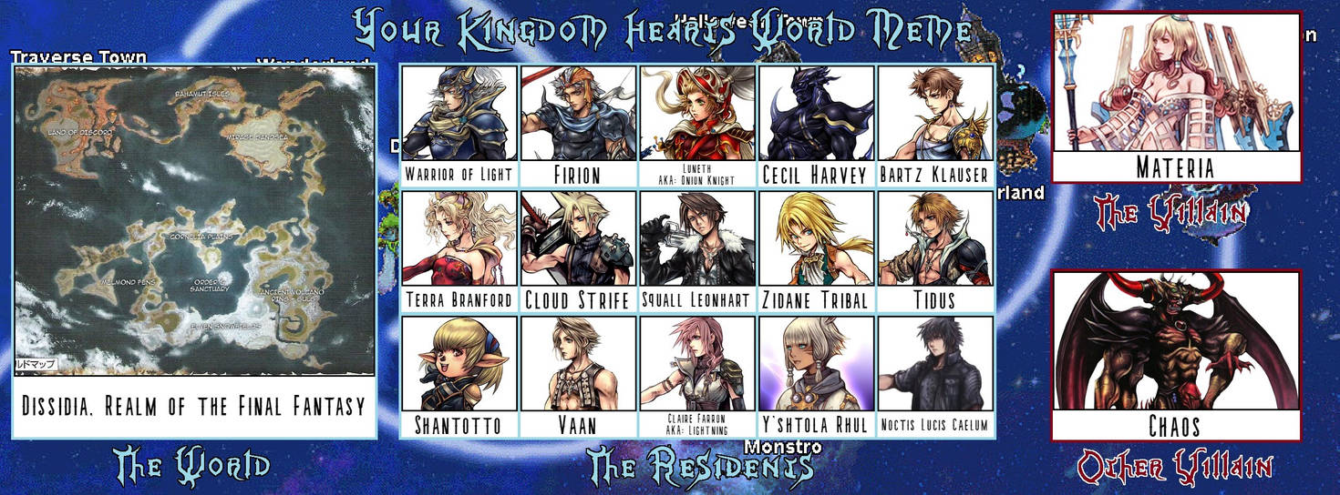 KH World ~ Dissidia, Realm of the Final Fantasy by 4xEyes1987 on DeviantArt