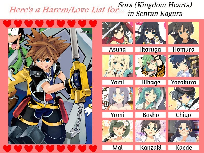 Senran Kagura Harem for Sora (My Opinion Version) by 4xEyes1987 on  DeviantArt