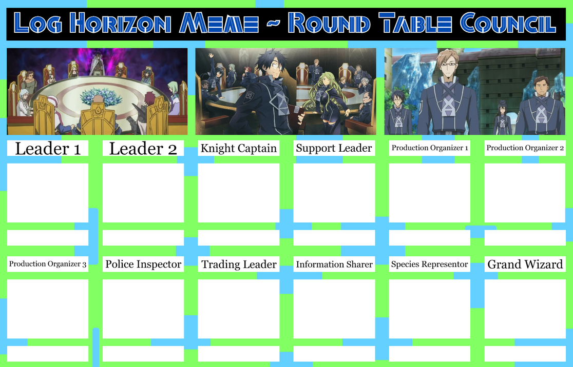 Log Horizon Meme ~ Round Table Council by 4xEyes1987 on DeviantArt