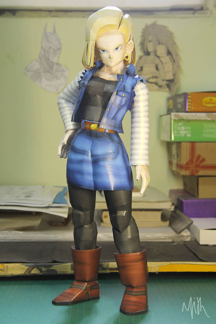 Android 18 v2 paper craft by PatilMITH on DeviantArt