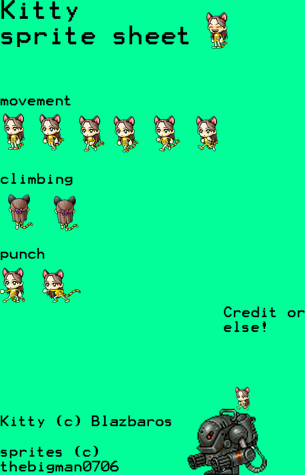 Kitty sprite sheet