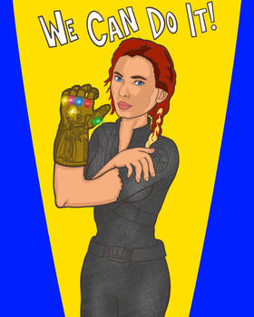 Black Widow Fanart Featuring Infinity Gauntlet