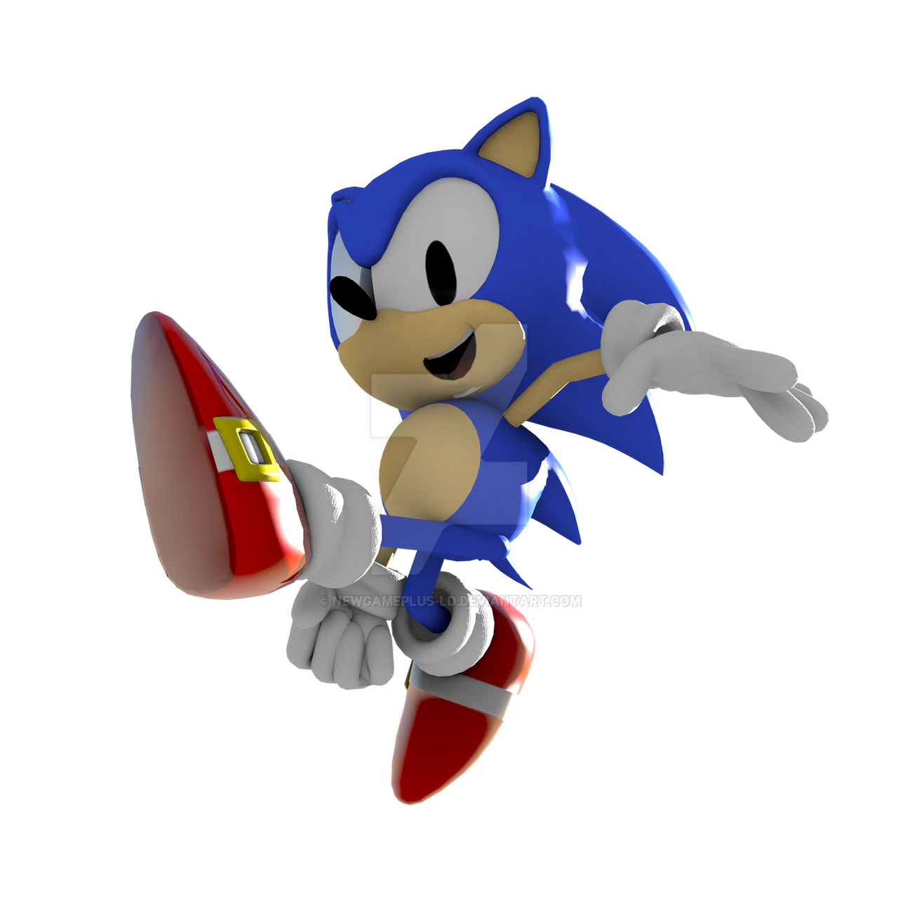 Made a render with Dancada's Classic Sonic model.