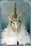 Rennaissance Unicorn Headress by JeanneTheMaskmaker