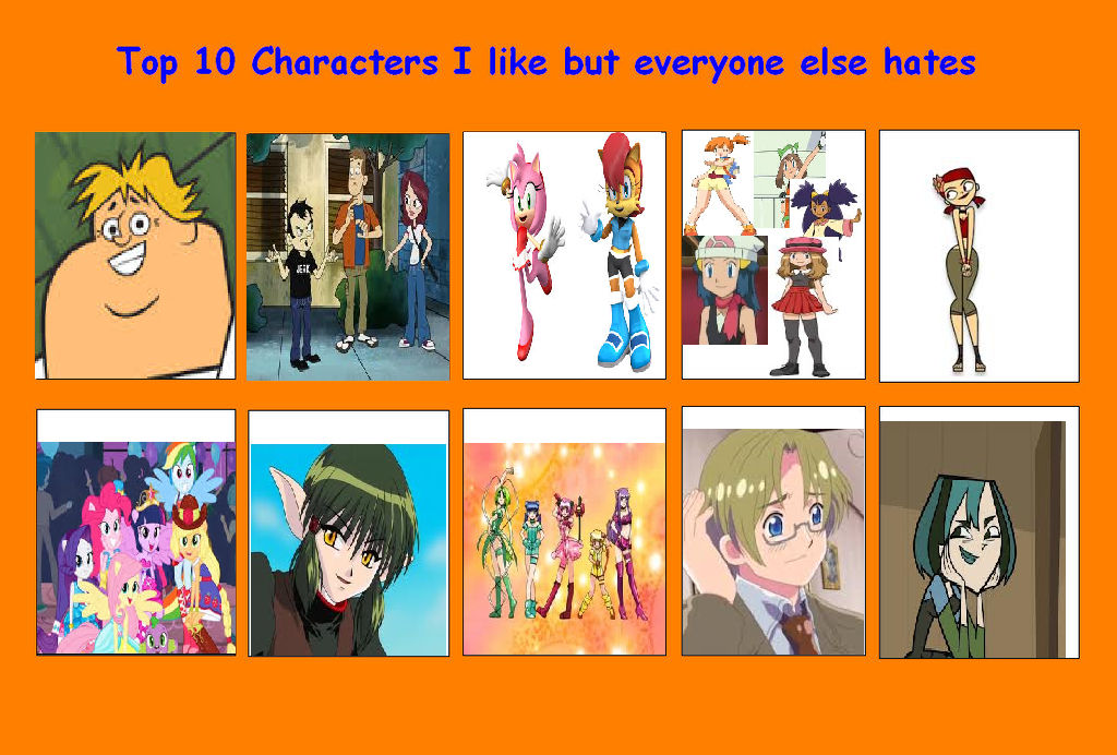 Top 10 characters that I like meme - my way by SissyCat94 on DeviantArt
