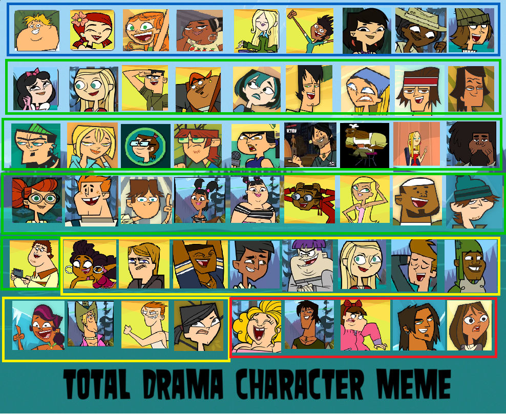 Memes characters. Total Drama characters. Total Drama all characters. Total Drama memes. Meme characters.