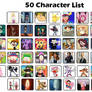 Top 50 Favorite Characters Redux V2