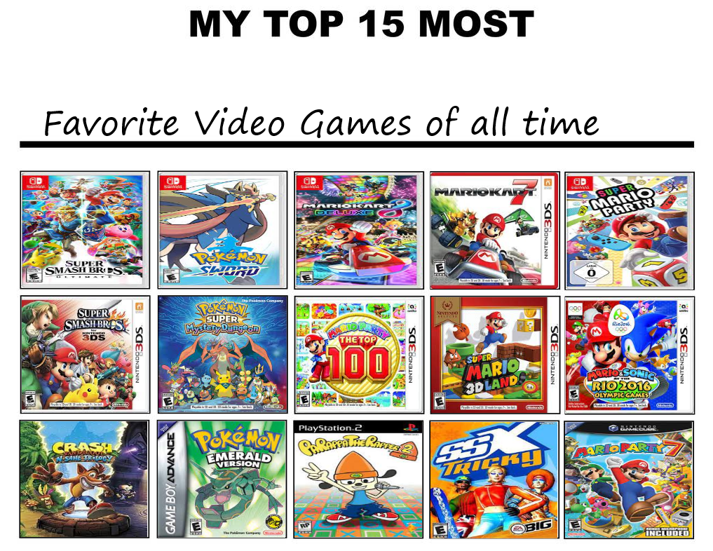 Here is my top 9 favorite games of all time. : r/videogames