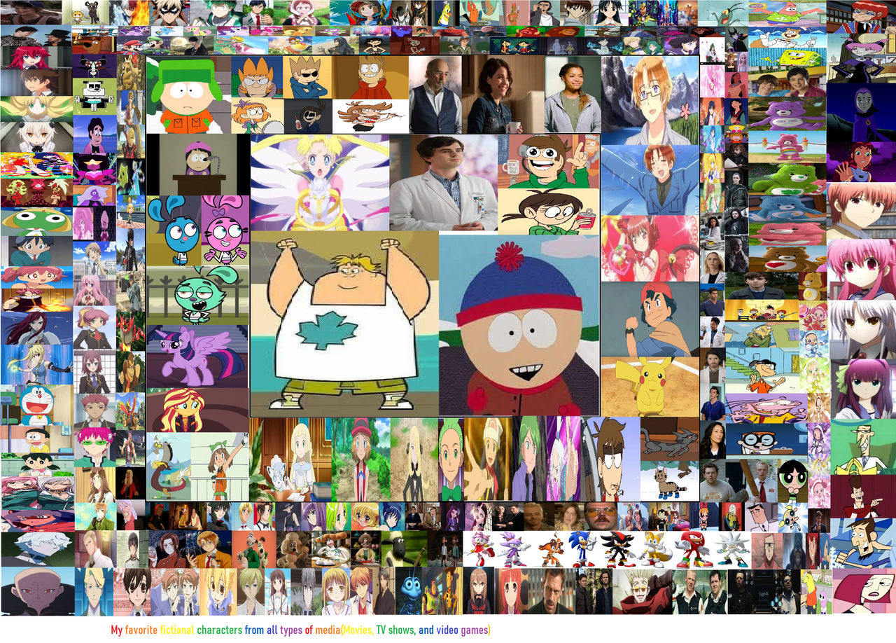 Characters Collages Deviantart My Fav Fictional Characters Collage Revamp by SissyCat94 on DeviantArt