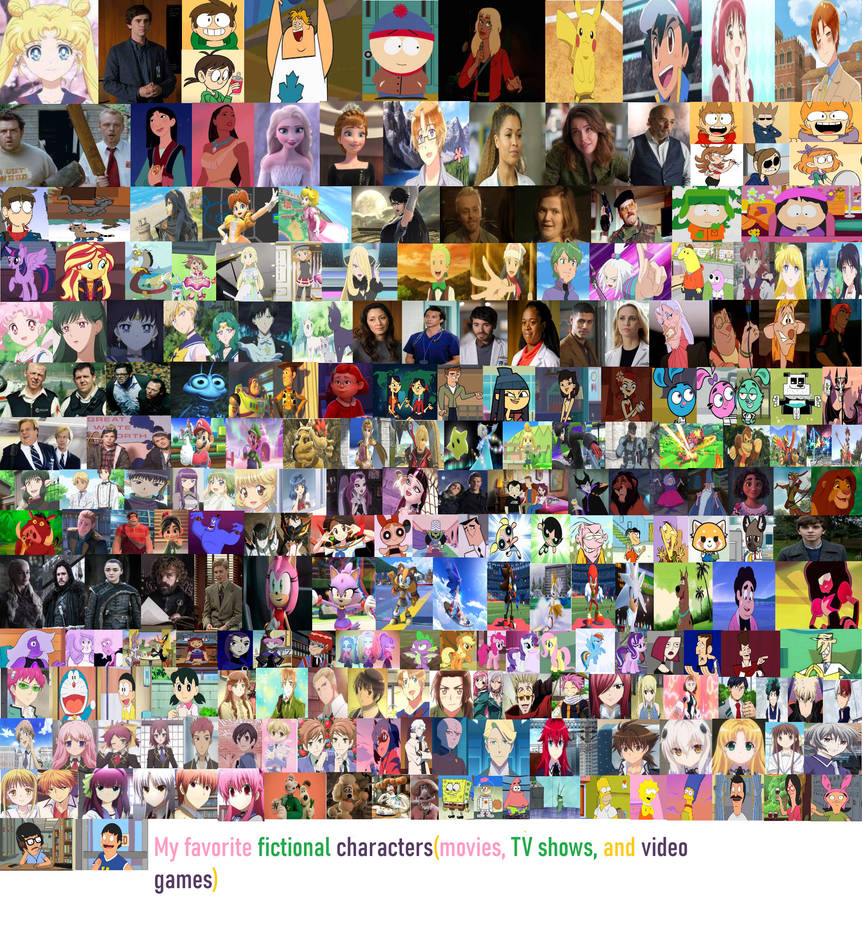 Collage Fanatsy Characters My Fav Fictional characters collage Updated by SissyCat94 on DeviantArt
