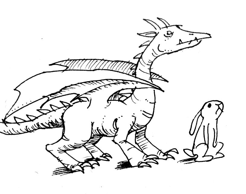 dragon and bunny by lagothrope on DeviantArt
