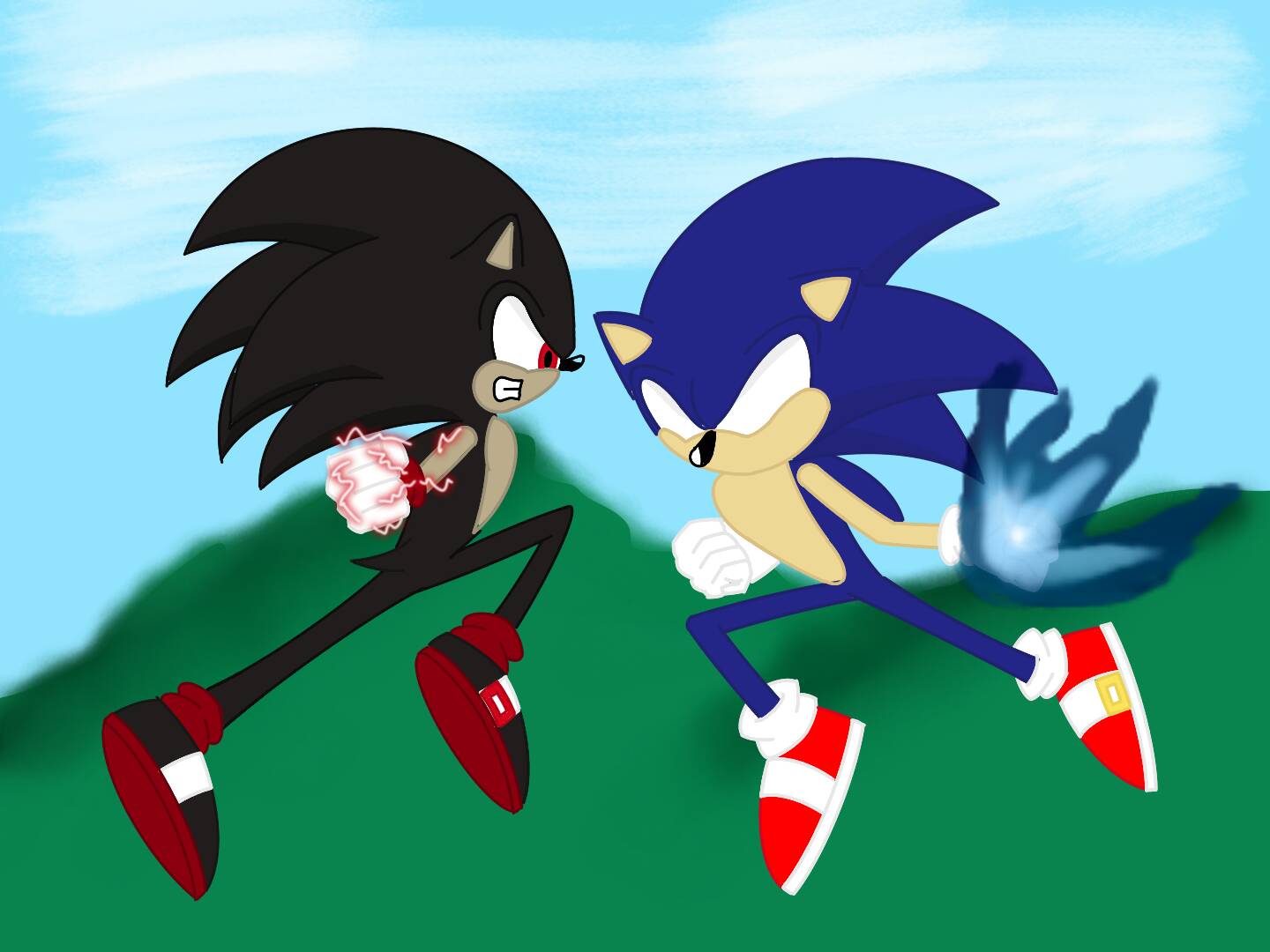 dark sonic vs sonic.exe by trey449 on DeviantArt