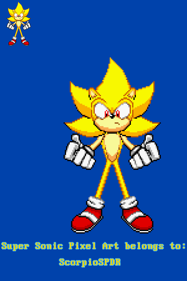 Super Sonic (Sonic X / Sonic Advance 2) : r/PixelArt