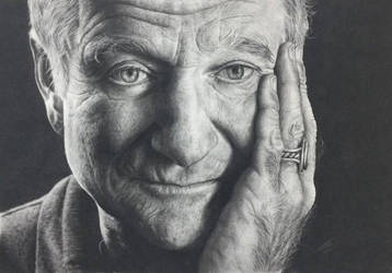 Robin Williams Charcoal Drawing