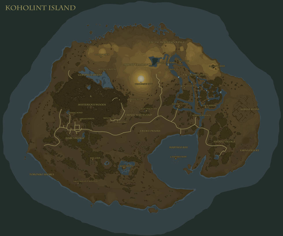 Zelda Breath of the Wild World Map by VGCartography on DeviantArt