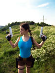 Lara Croft cosplay - flowers xD by TanyaCroft