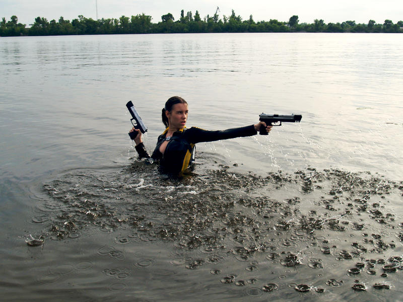 Lara Croft wetsuit - Shooting