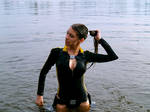 Lara Croft wetsuit cosplay by TanyaCroft