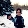 Lara Croft with gun