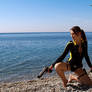 Lara Croft wetsuit - sea