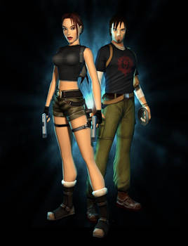 Lara Croft and Kurtis Trent