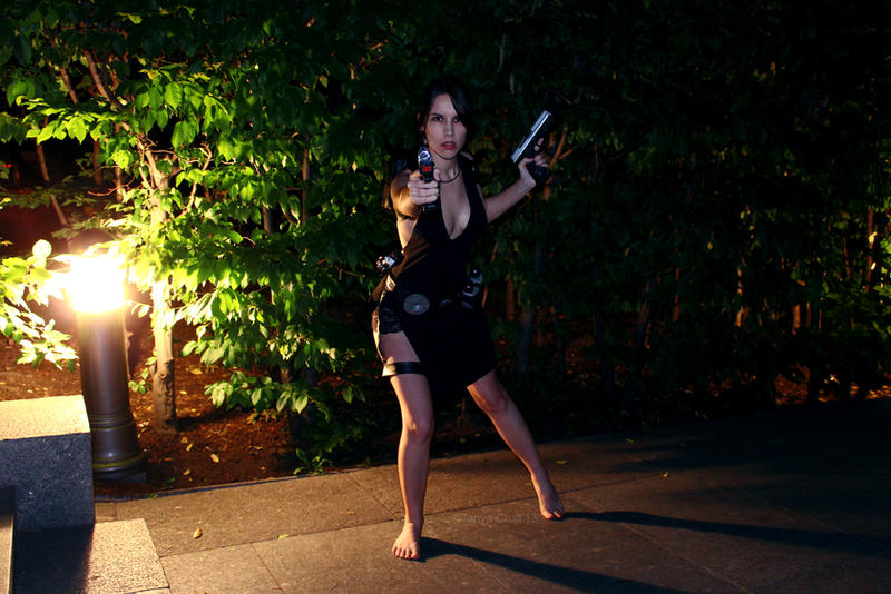 Tomb Raider Lara Croft ripped dress - shot