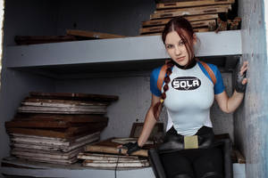 Lara Croft SOLA wetsuit - mysterious smile