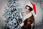 Christmas Lara Croft cosplay - fir-tree by TanyaCroft