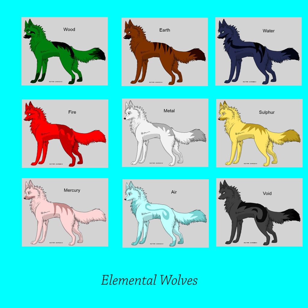 Elemental Wolves Deviantart