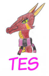 Tes as a Dragon (Art trade with TesArtist)
