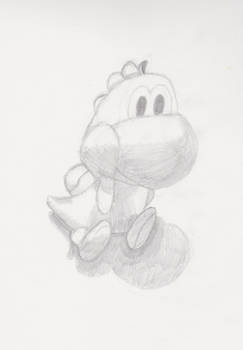 Sketch of my Yarn Yoshi Amiibo