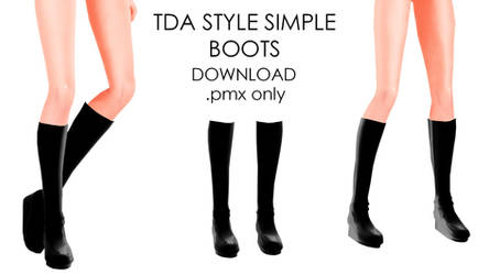 TDA STYLED SIMPLE BLACK BOOTS DL