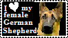 Female German Shepherd Stamp