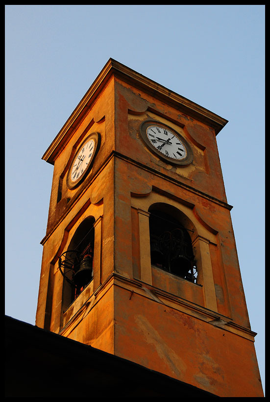 Sunset on a bell tower