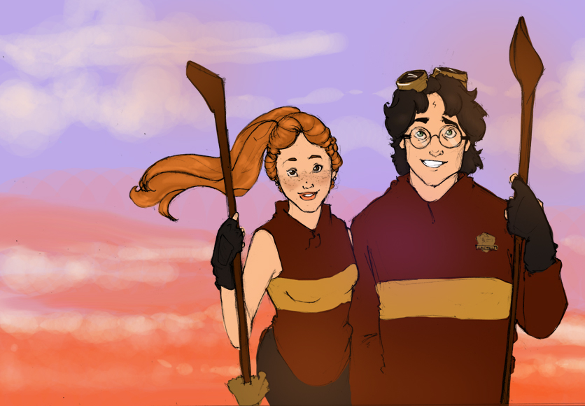 quidditch at sunset