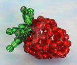 Beaded Strawberry by Craftcove