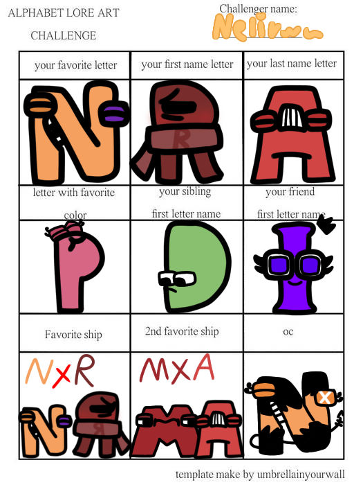 1 mins unfair challenge on alphabet lore 1/23 by jannatbn on DeviantArt