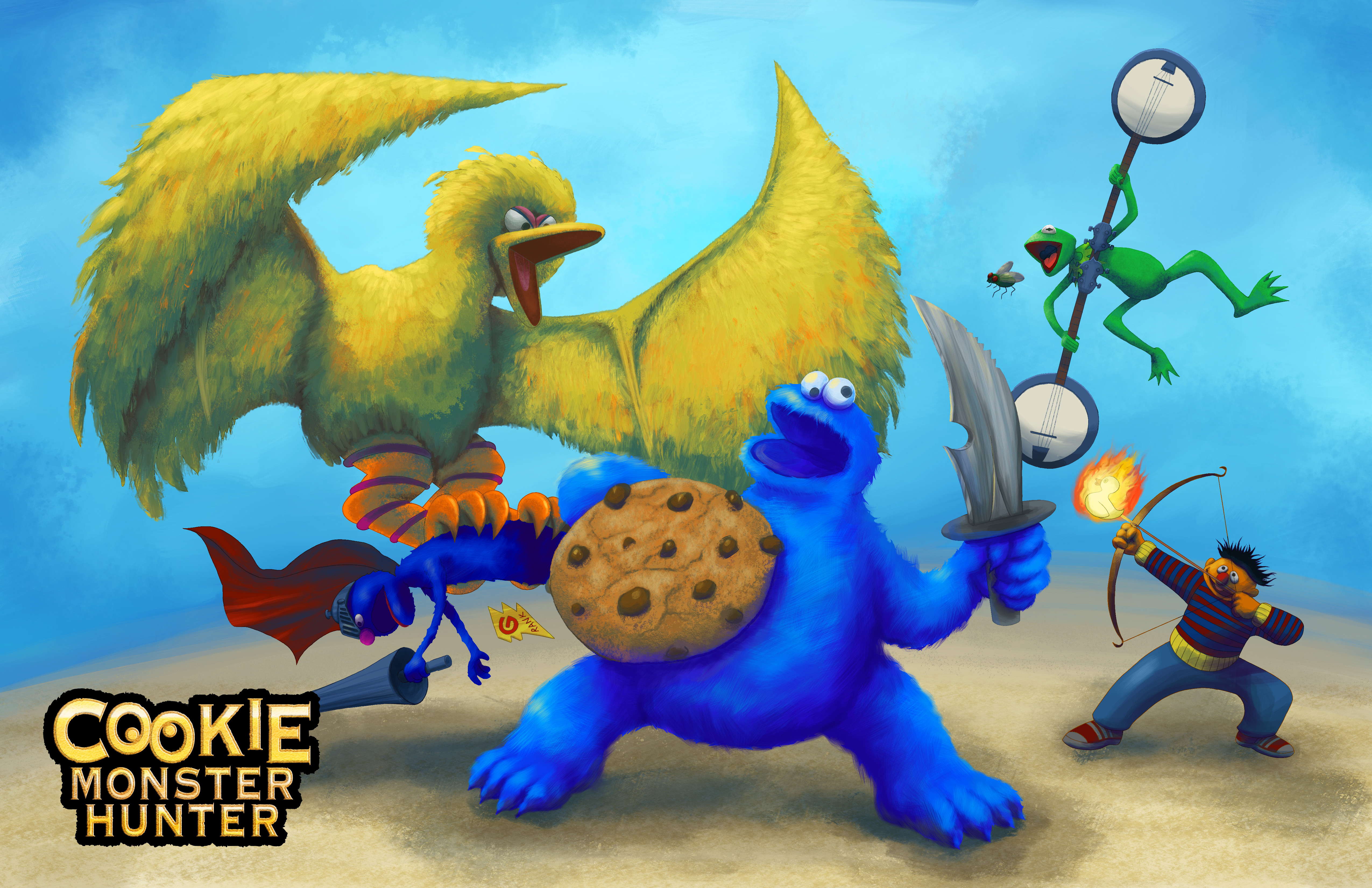 Cookie Monster Hunter Dos