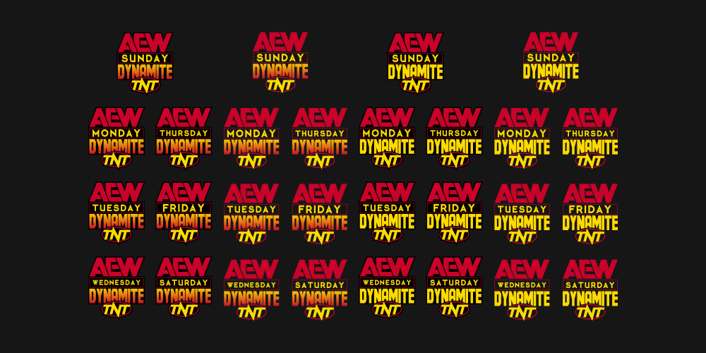 AEW Dynamite (WCW Nitro Days Of The Week) Logos by DarkVoidPictures on ...