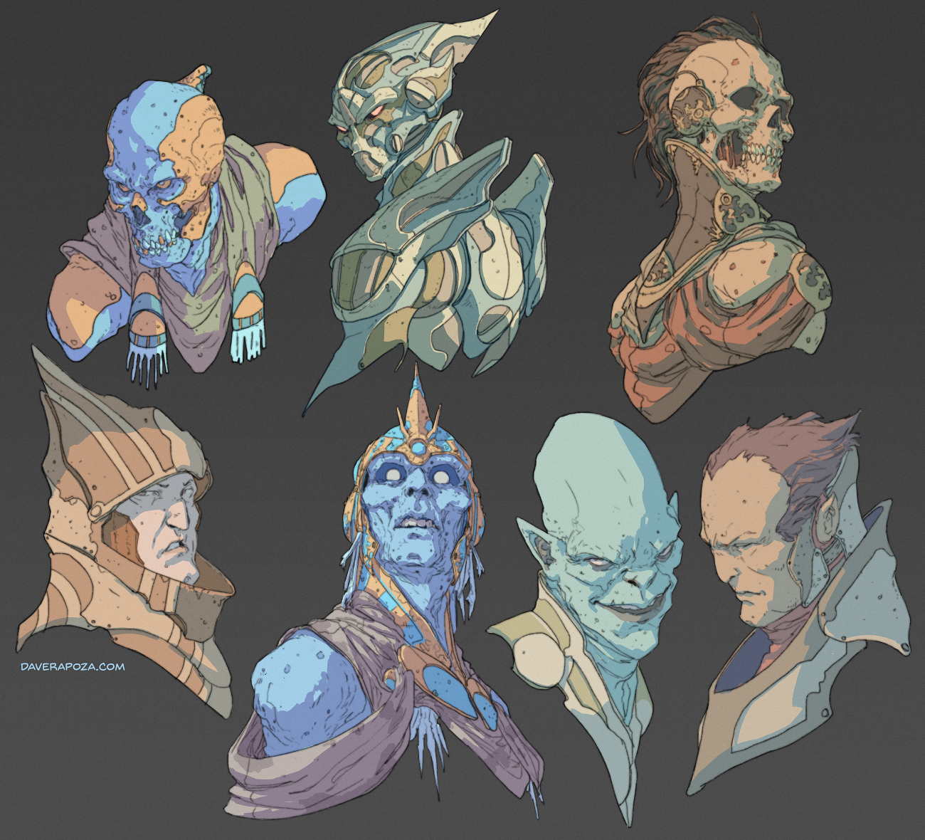 Head Concepts by DaveRapoza on DeviantArt
