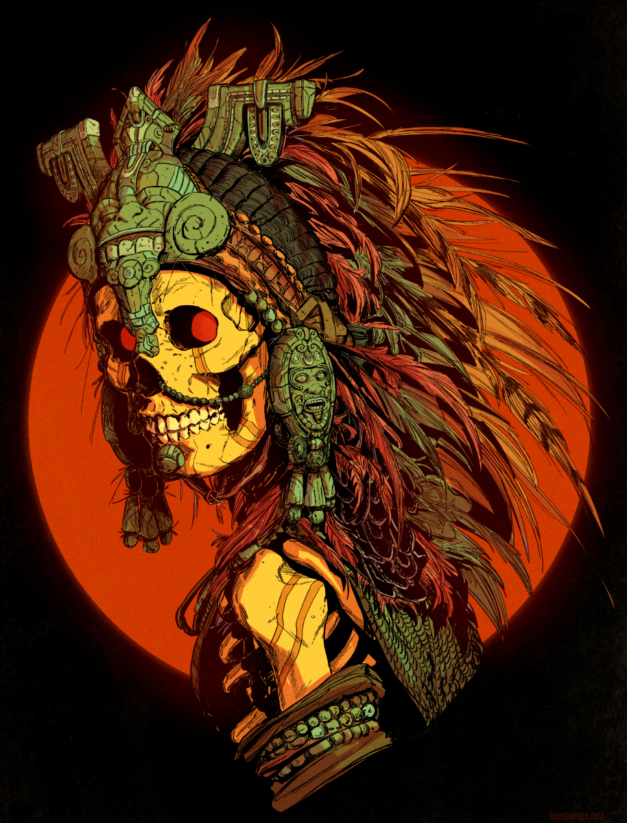 Aztec Skeleton by DaveRapoza on DeviantArt