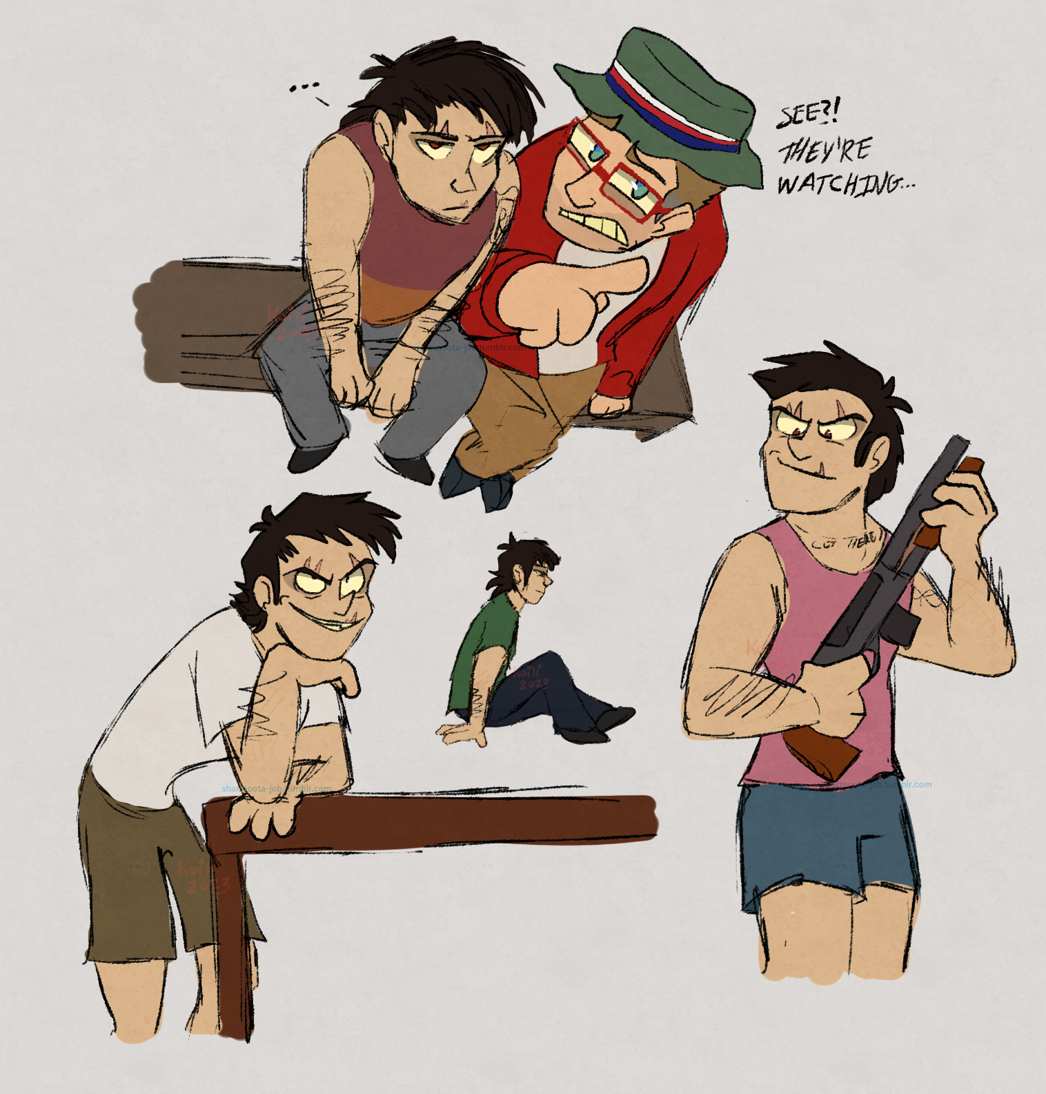 gta v - trevor sketch dump ft. ron by Koili on DeviantArt