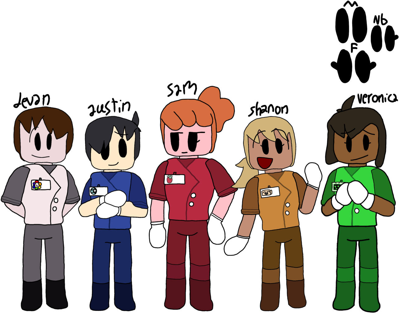 Toon handlers redrawn by bobsharp on DeviantArt