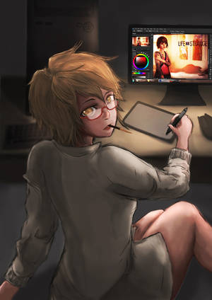 Drawing in the Night by artevoletia Drawing in the Night by artevoletia