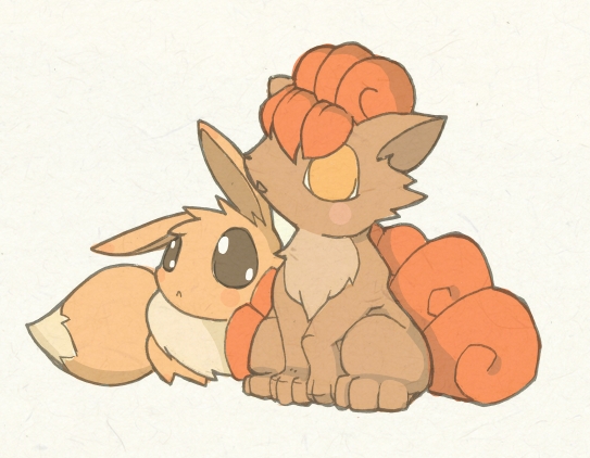 Eevee and Vulpix