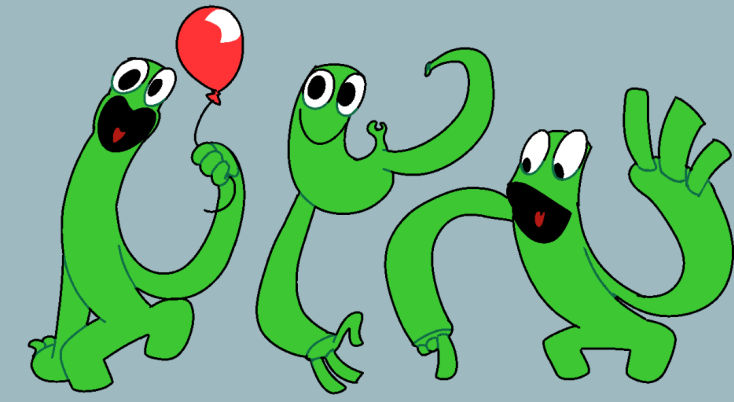 Green Rainbow Friends by MrZaga64 on DeviantArt