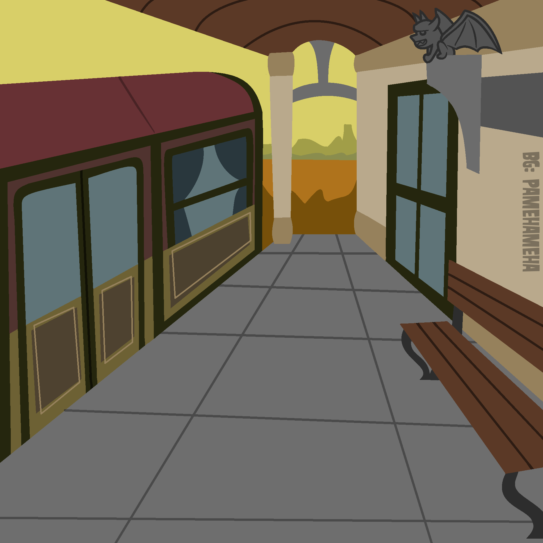 Total Drama Background - Train Station by Pamehameha on DeviantArt